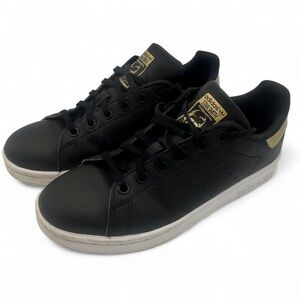 Stan Smith Adidas Kids 4.5 Black Gold #130853187 Sneakers (Fits Women’s 6.5)